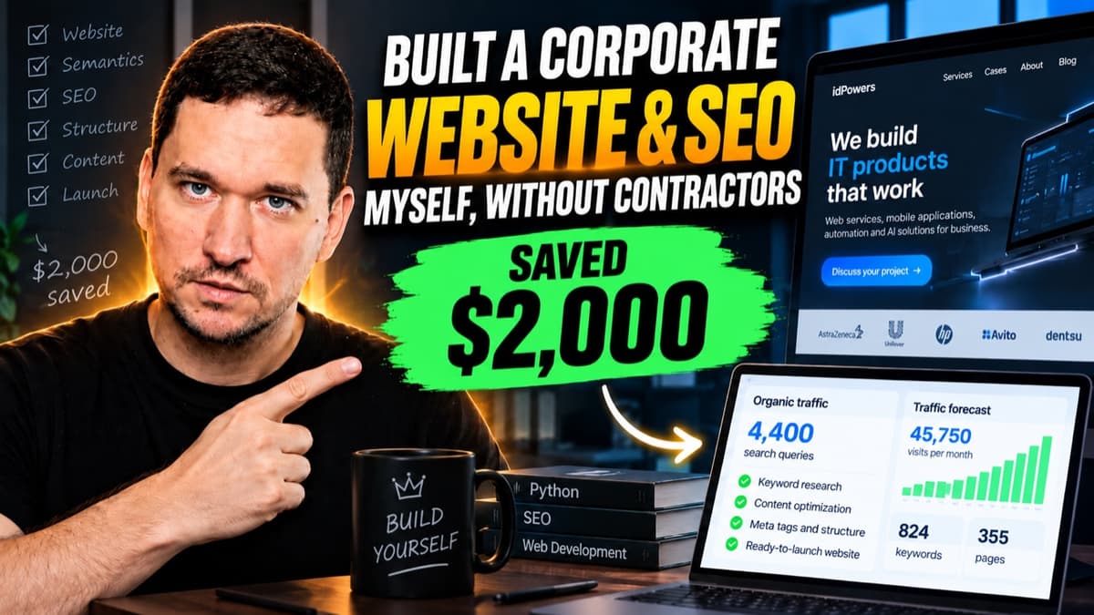 How We Built Our Corporate Website with AI and Saved About $2,000